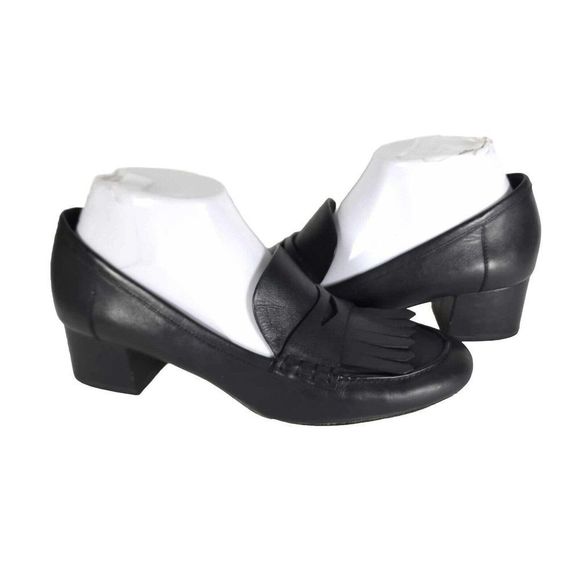 Michael Kors Woman's The Declan US8M Leather Fringe Heels Penny Loafer Shoes - Picture 9 of 14